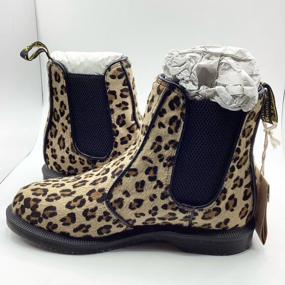 Doc Martens Flora Leopard Calf Hair Kensington Chelsea Boot US 6 $140 NEW - Picture 9 of 12